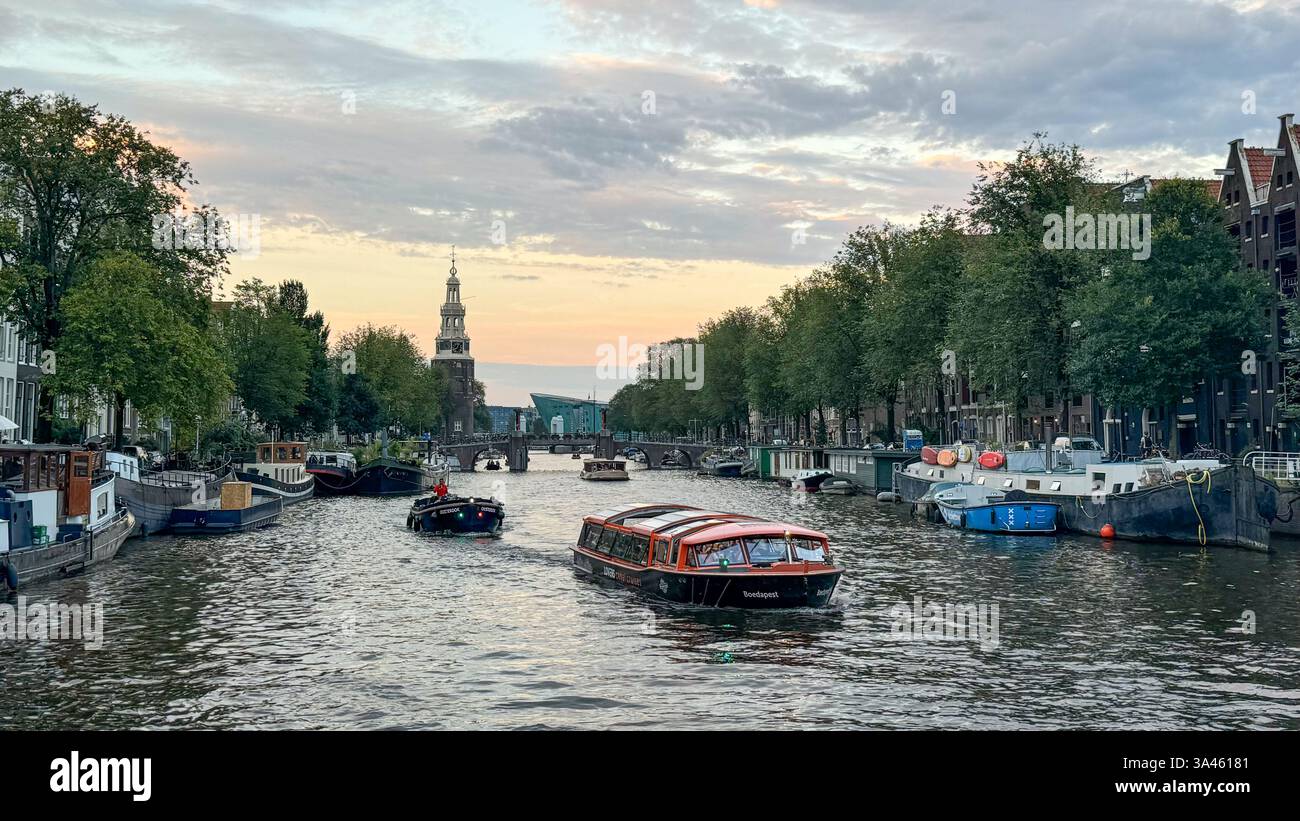 Canali di Amsterdam Foto Stock