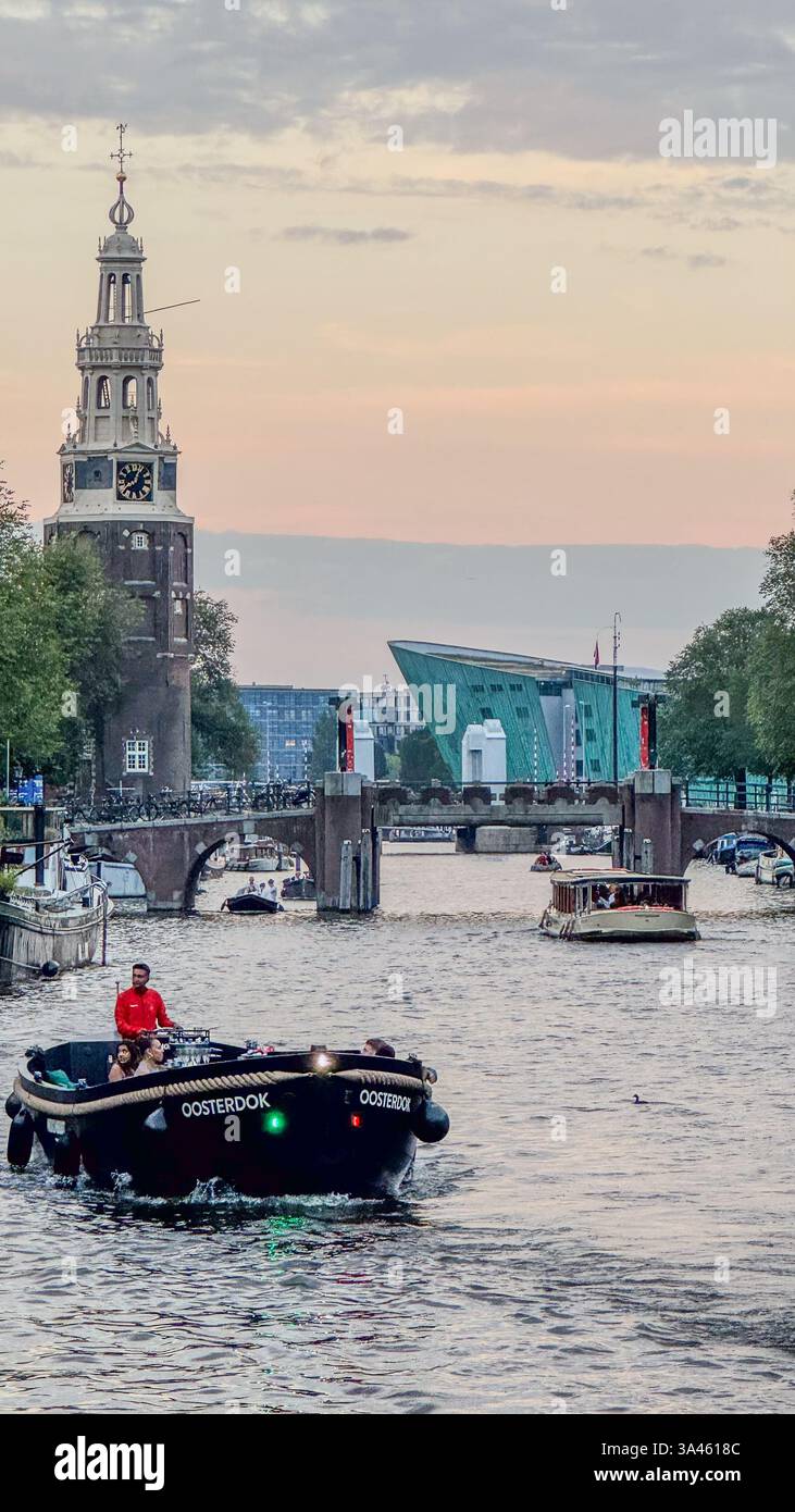 Canali di Amsterdam - Immagine stock catturata con smartphone