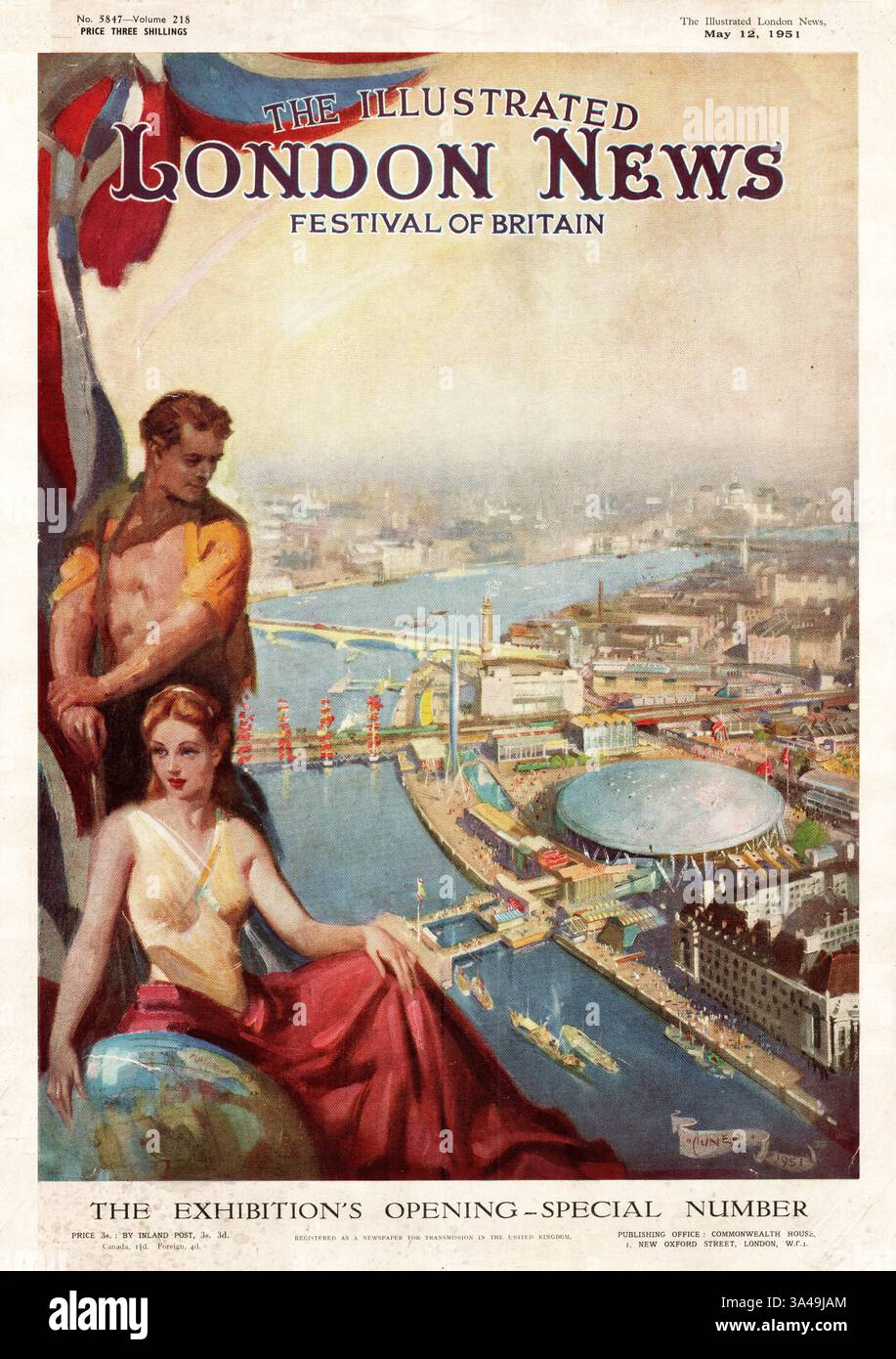 1951 Illustrated London News Festival of Britain Foto Stock