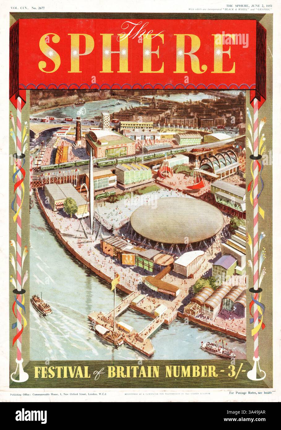 1951 il Sphere Festival of Britain Foto Stock