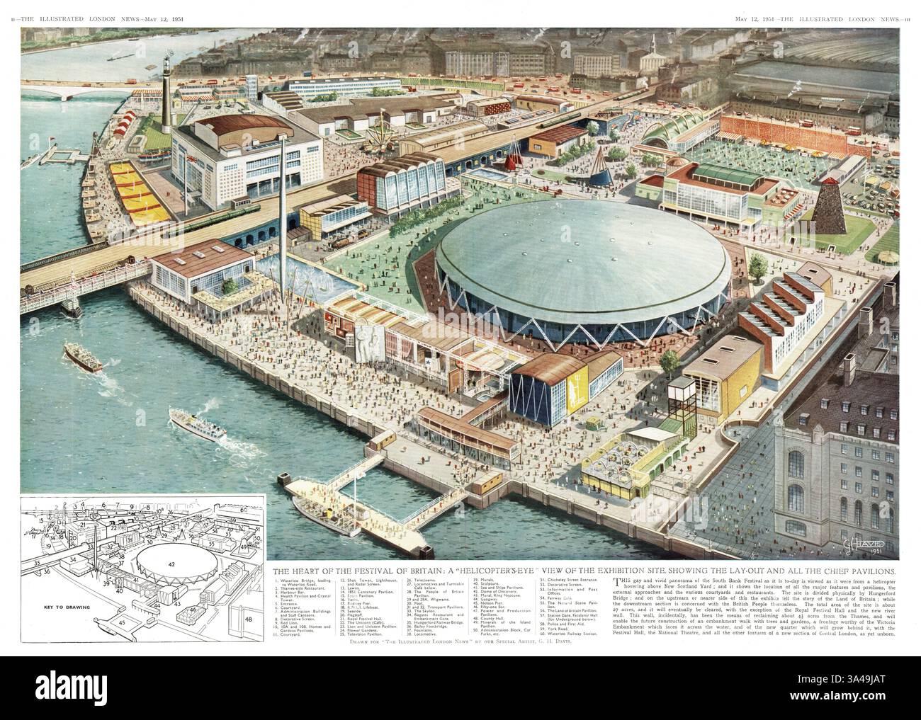 1951 Illustrated London News Festival of Britain Foto Stock