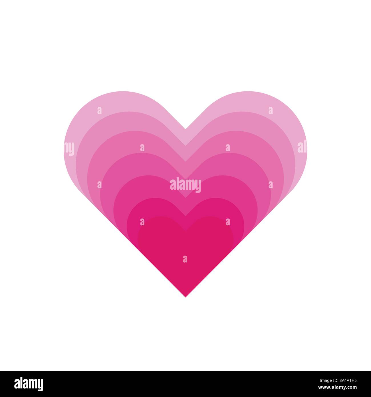 Il logo o l'icona adorano il rosa intenso design esclusivo con sfondo vuoto Illustrazione Vettoriale