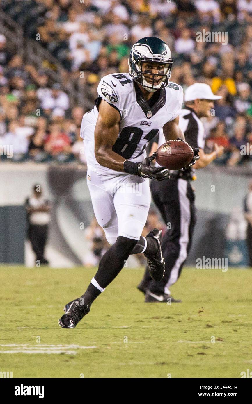 21 agosto 2014: Il wide receiver dei Philadelphia Eagles Jordan Matthews (81) in azione durante la gara di pre-stagione tra Pittsburgh Steelers e Philadelphia Eagles al Lincoln Financial Field di Philadelphia, Pennsylvania. Gli Eagles vinsero 31-21. (Christopher Szagola/Cal Sport Media)(immagine di credito: © Chris Szagola/Cal Sport Media/ZUMAPRESS.com) Foto Stock