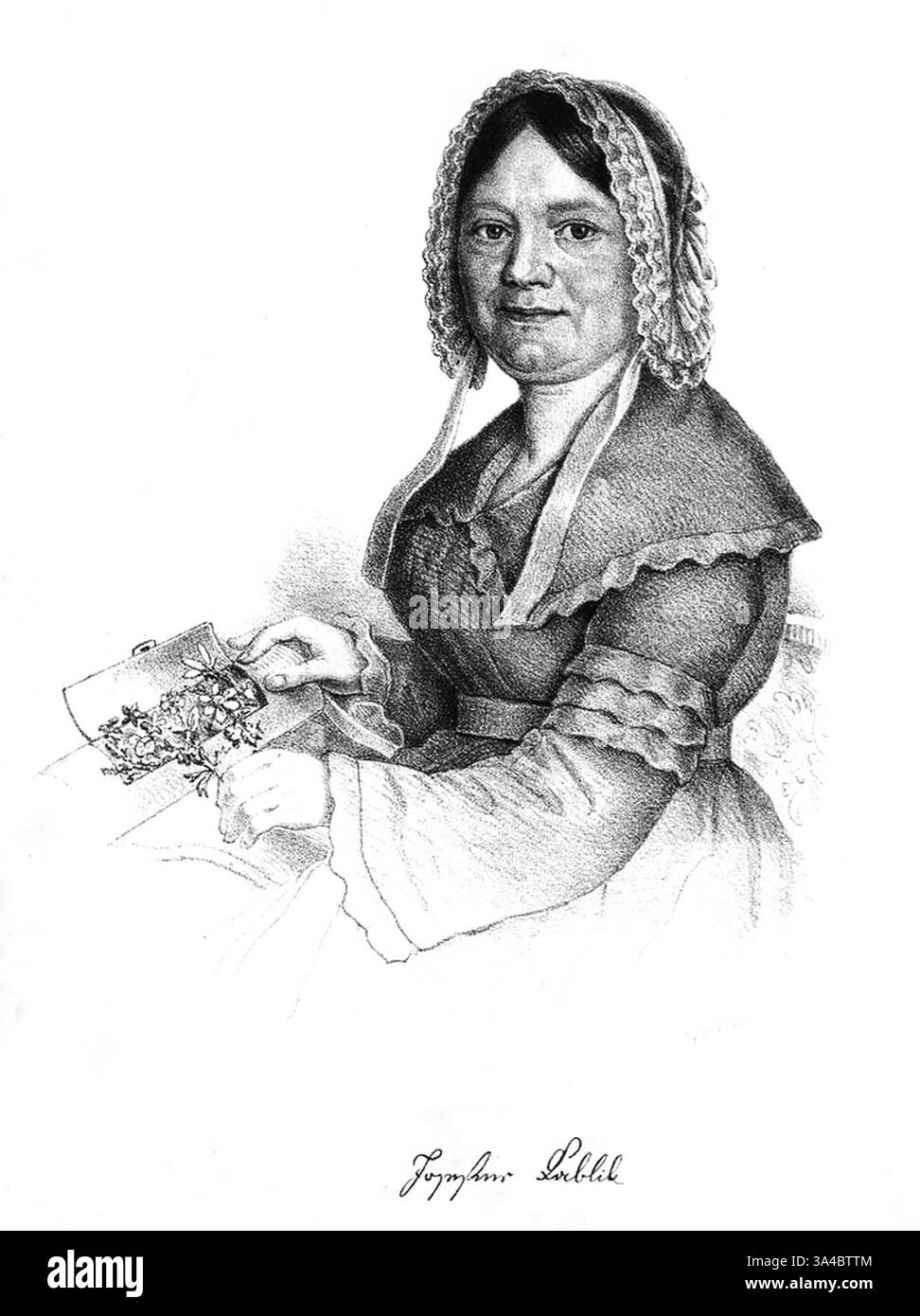 Josephine Ettel Kablick, chiamata anche Josefina Kablíková (9 marzo 1787 – 21 luglio 1863), è stata una botanica e paleontologo pionieristica della Boemia nell'Impero austriaco. Ha studiato con i migliori botanici del suo tempo. Ha raccolto campioni di piante e fossili per le istituzioni di tutta Europa. Foto Stock