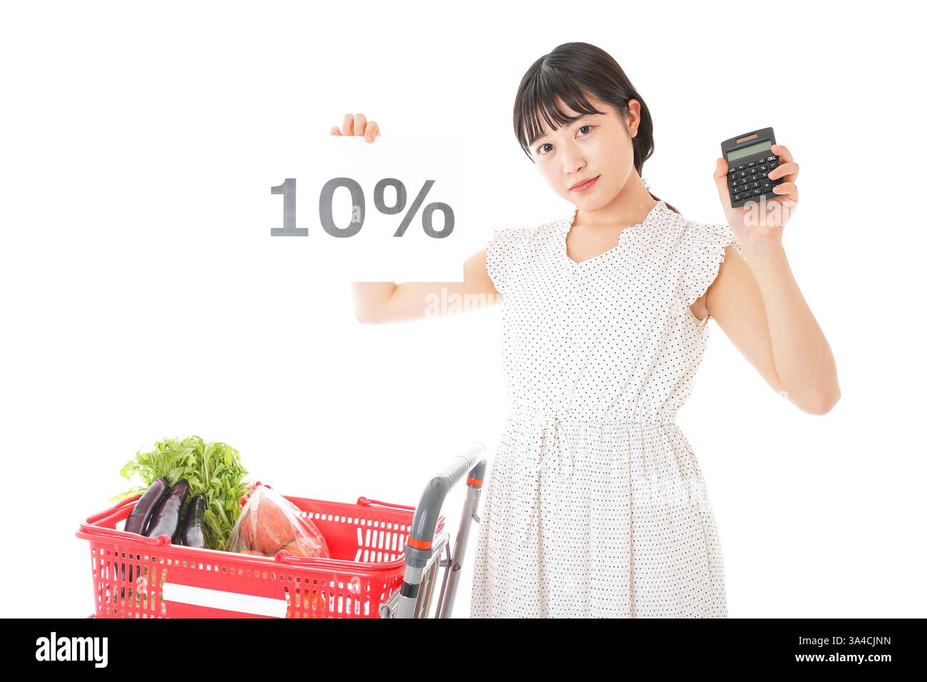 Aumento dell'imposta sui consumi e immagine dello shopping Foto Stock