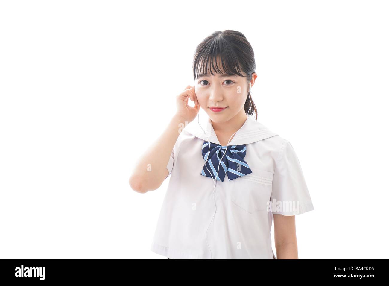 Studenti che ascoltano musica Foto Stock