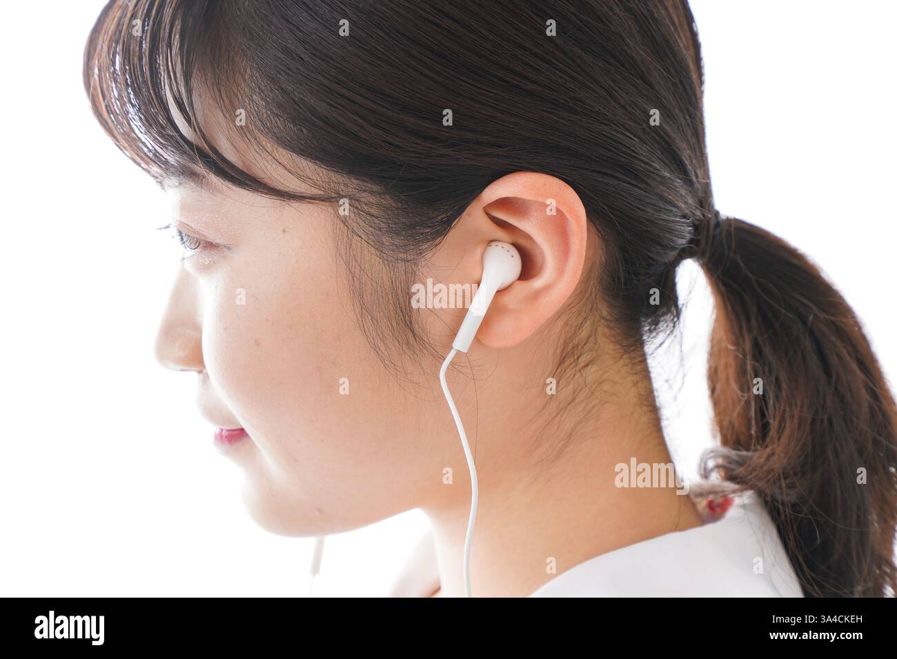 Studenti che ascoltano musica Foto Stock