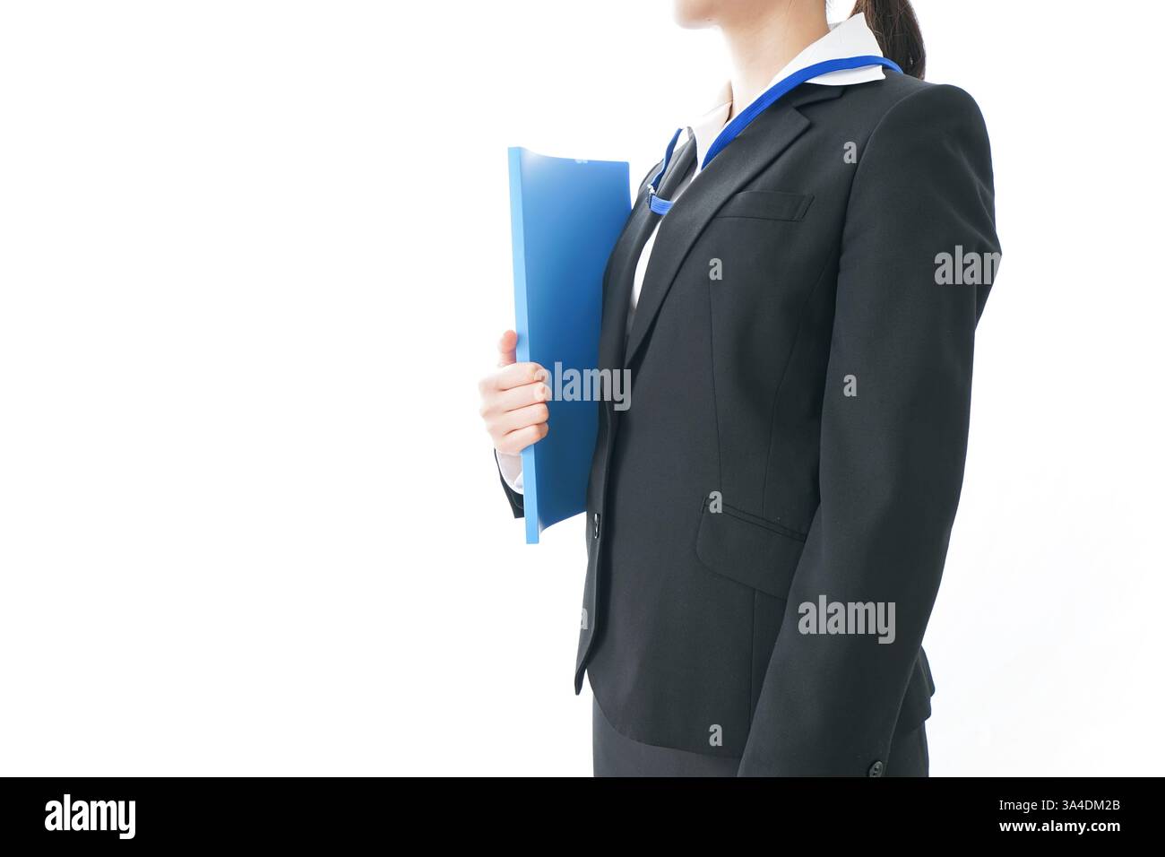 Donna che lavora in ufficio, immagine di lavoratrice temporanea Foto Stock