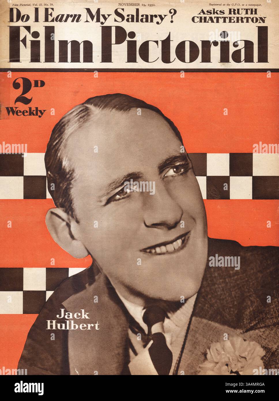 1932 Film Pictorial magazine attore Jack Hulbert Foto Stock