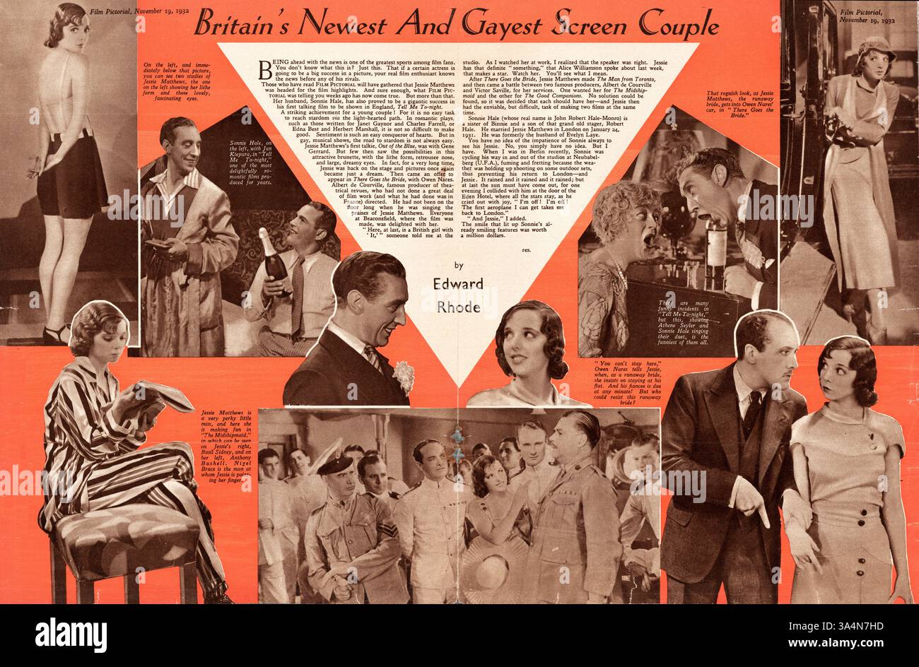 1932 attrice cinematografica Jessie Matthews Foto Stock