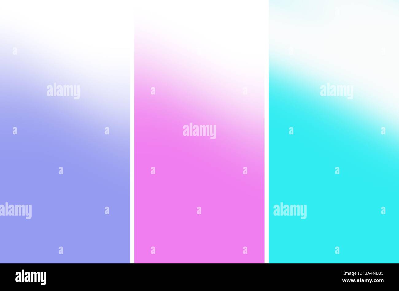 Sfondi insoliti per storie, set di 3 immagini verticali. Sfondi sfocati con sfumatura blu-rosa lilla astratta. Copia spazio Foto Stock