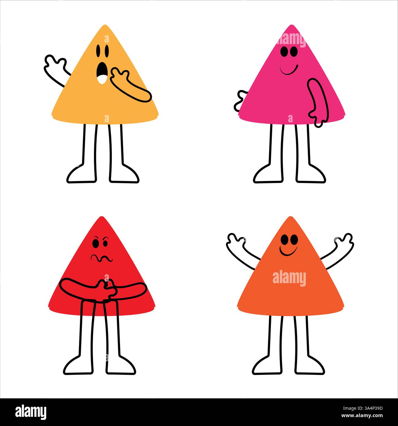 Modello di disegno del logo vettoriale ed elementi grafici per pubblicità, Branding, poster e banner – divertenti illustrazioni cartoni animati con il personaggio sorridente A. Illustrazione Vettoriale