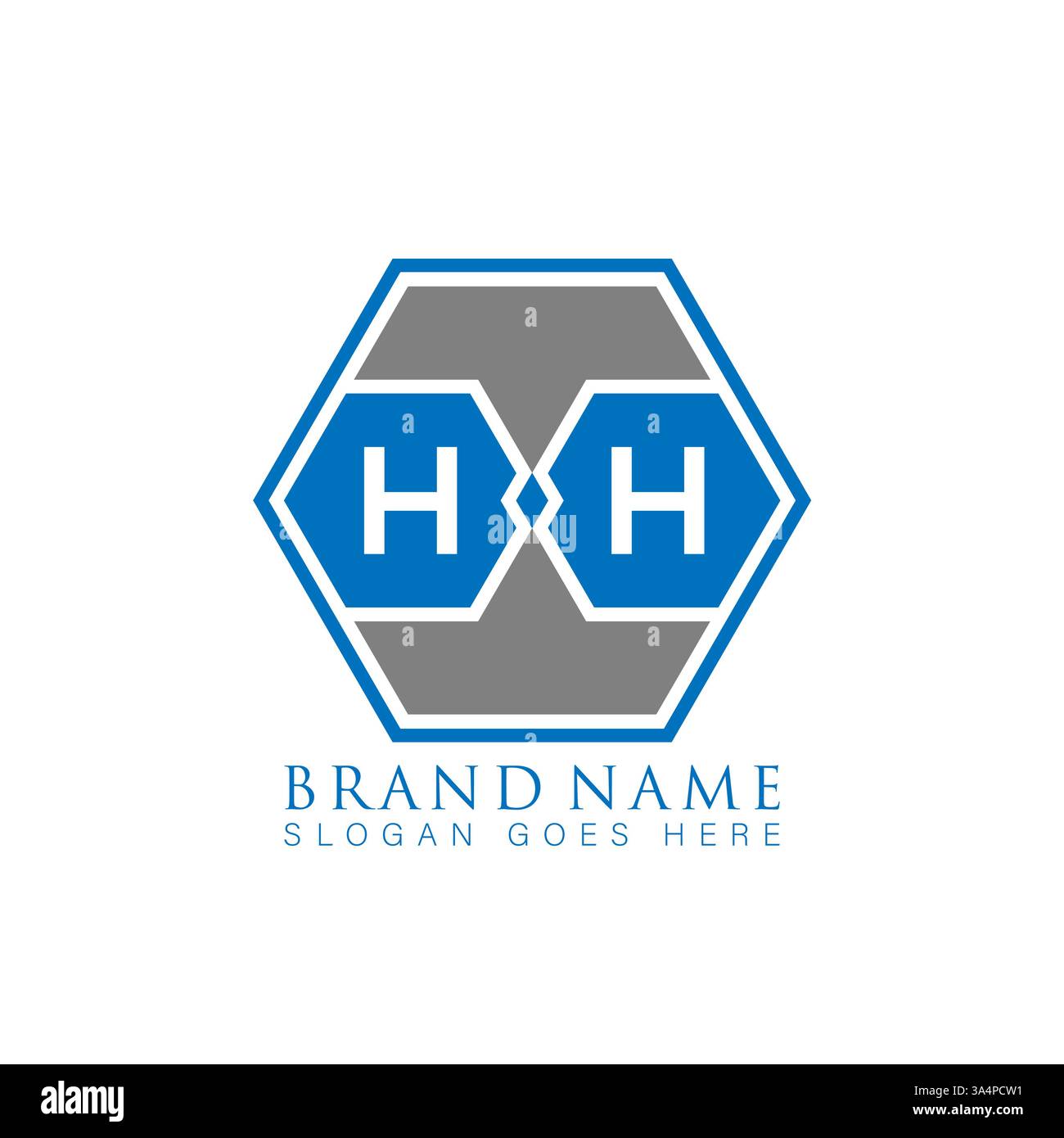 Design esclusivo e moderno con iniziali geometriche astratte, lettera vettoriale e logo. Logo monogramma HH. Illustrazione Vettoriale