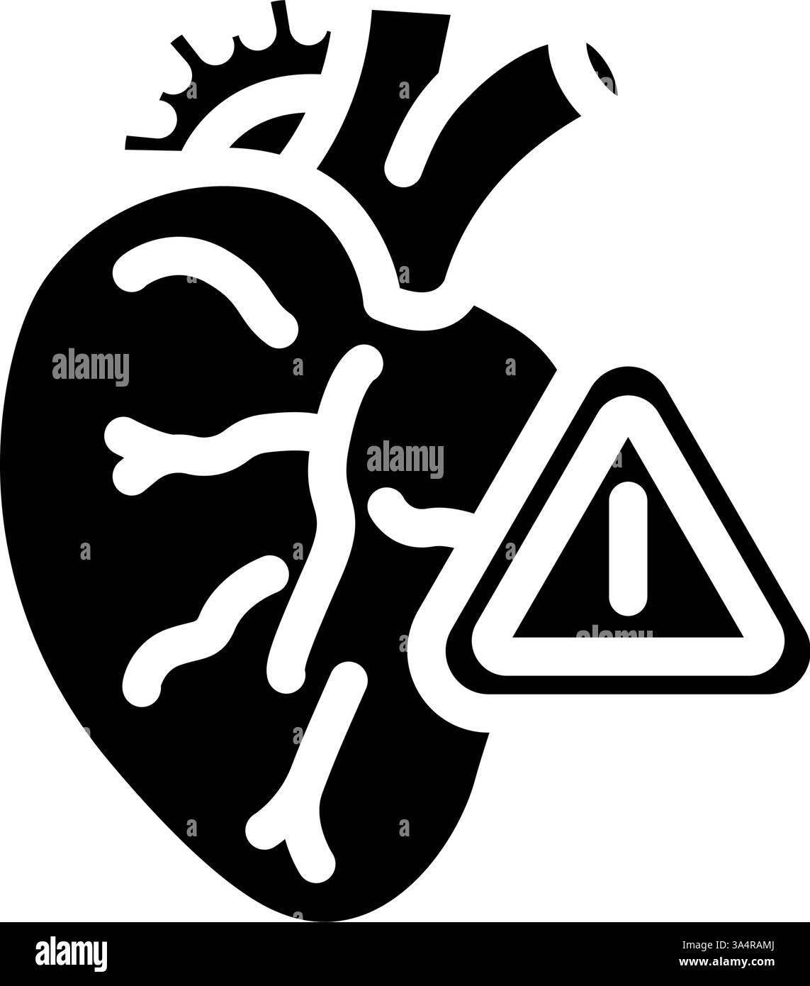 illustrazione vettoriale icona glifo di cardiologia congenita cardiologia Illustrazione Vettoriale