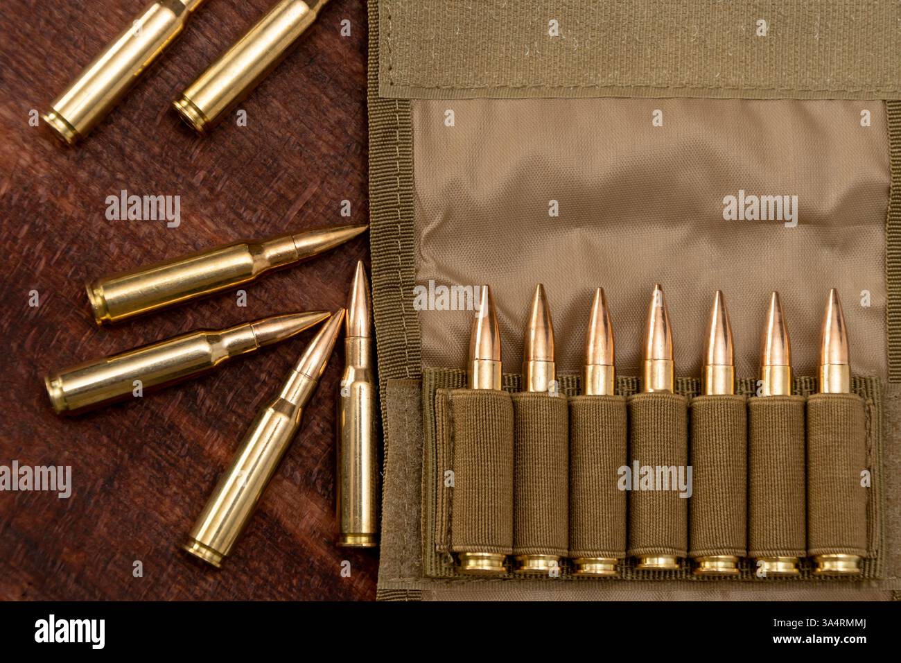 Custodia per munizioni tattiche. Equipaggiamento militare paraphernalia Foto Stock