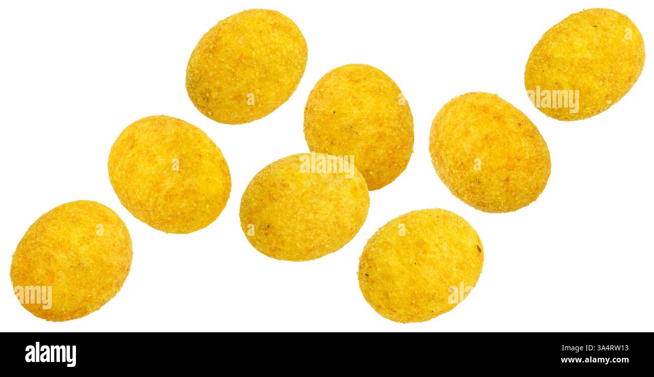 Arachidi Ricoperte isolati su sfondo bianco Foto Stock