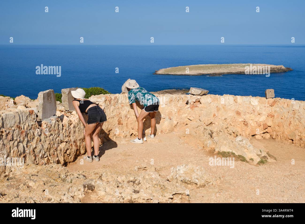 Far de Punta nati, Minorca, Illes Balears, Spagna Foto Stock