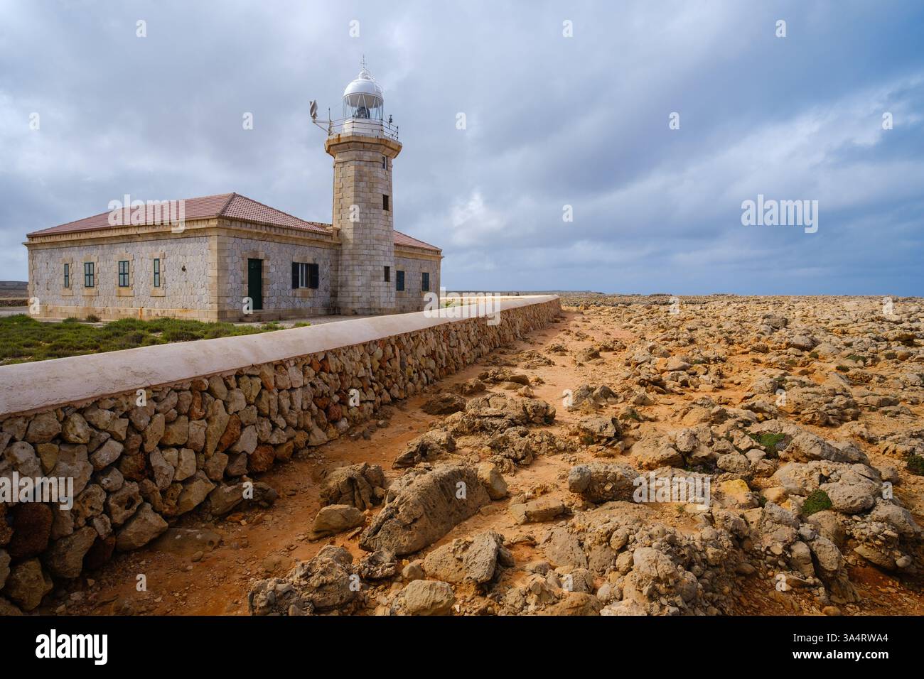 Far de Punta nati, Minorca, Illes Balears, Spagna Foto Stock