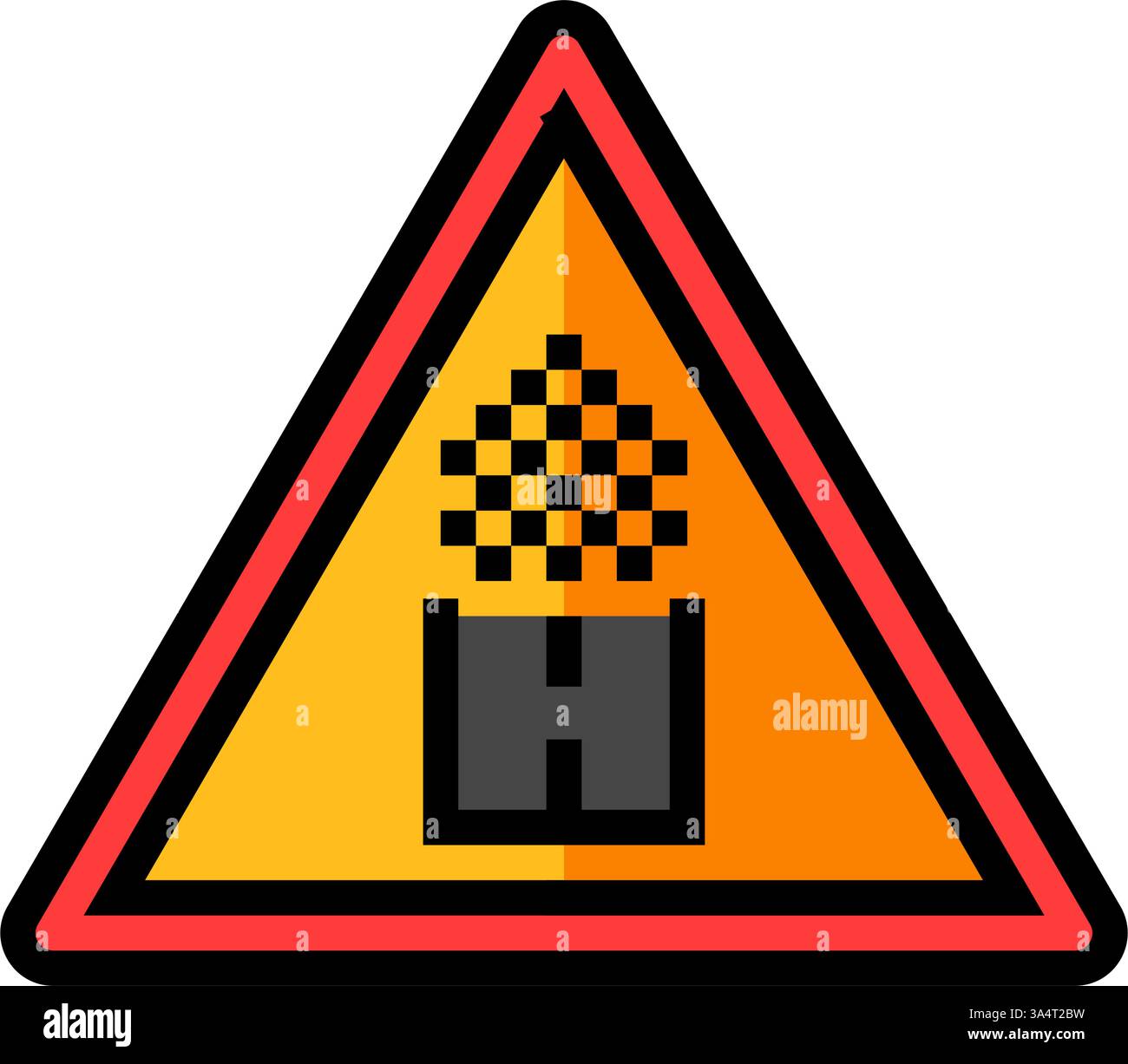 illustrazione vettoriale dell'icona a colori degli ostacoli per la guida su strade non asfaltate Illustrazione Vettoriale