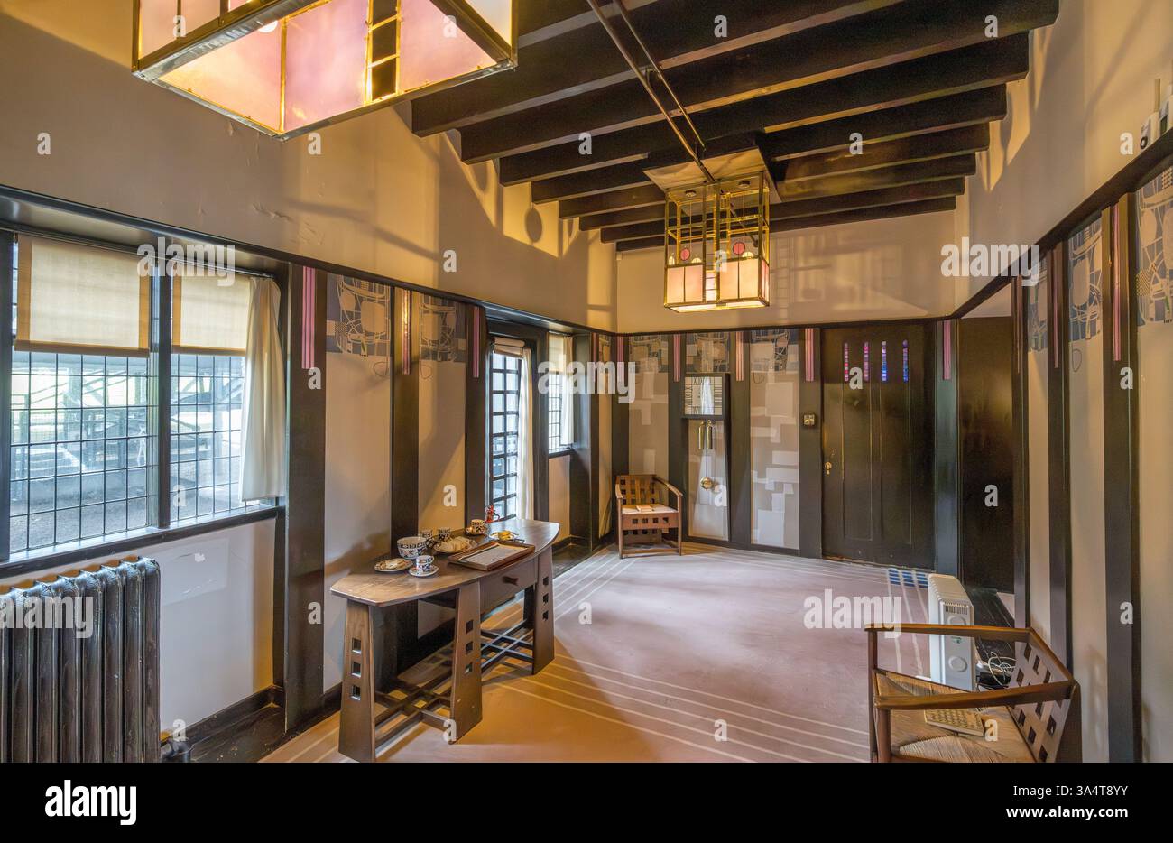 The Hall in the Hill House, Helensburgh, Scozia, Regno Unito Foto Stock