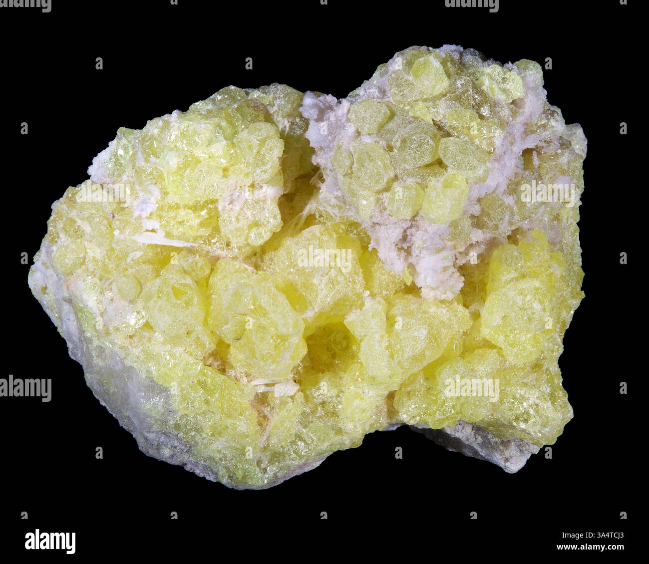 Nativo di cristalli di zolfo, Nevada Foto Stock