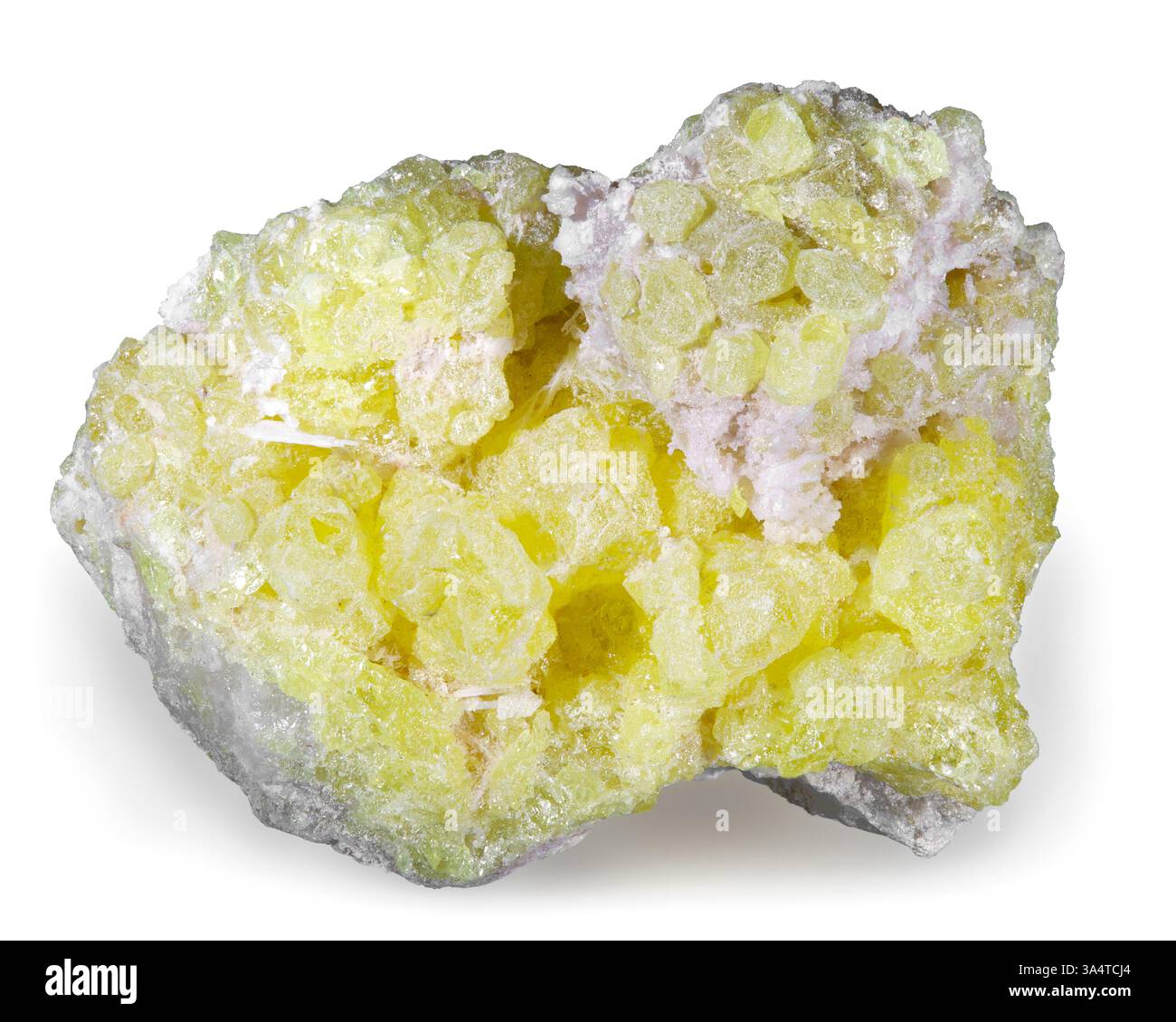 Nativo di cristalli di zolfo, Nevada Foto Stock