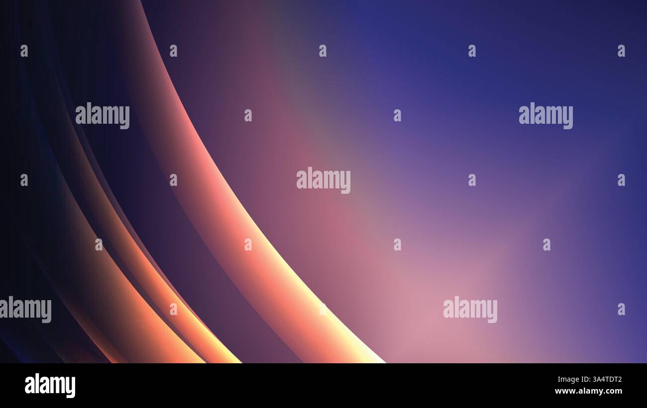 Moderno sfondo vettoriale a onde astratte con luce gradiente, perfetto per la carta da parati, il business o il web design. Elegante, colorato ed elegante. Illustrazione Vettoriale