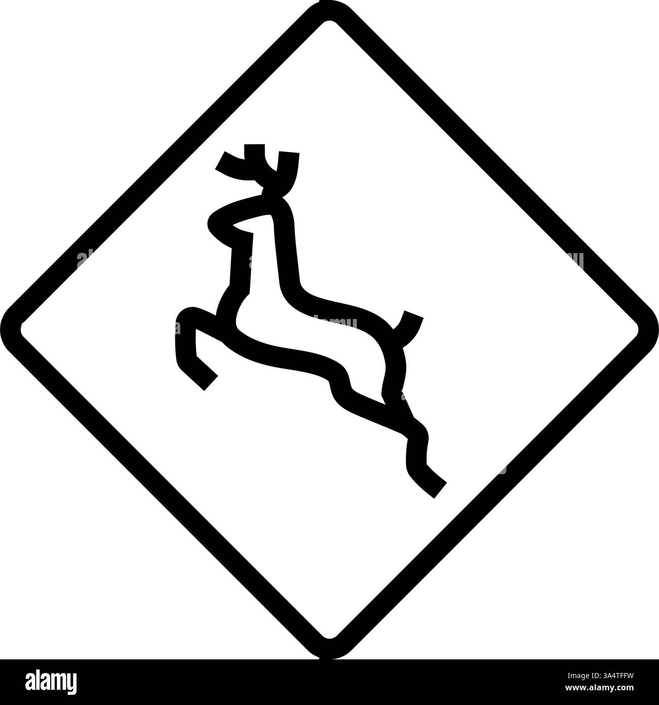 illustrazione vettoriale dell'icona della linea degli ostacoli che attraversano la fauna selvatica Illustrazione Vettoriale