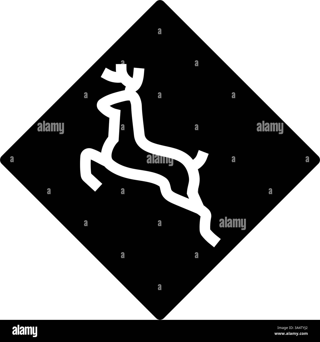 illustrazione vettoriale icona glifo che attraversa la fauna selvatica che attraversa gli ostacoli di guida Illustrazione Vettoriale