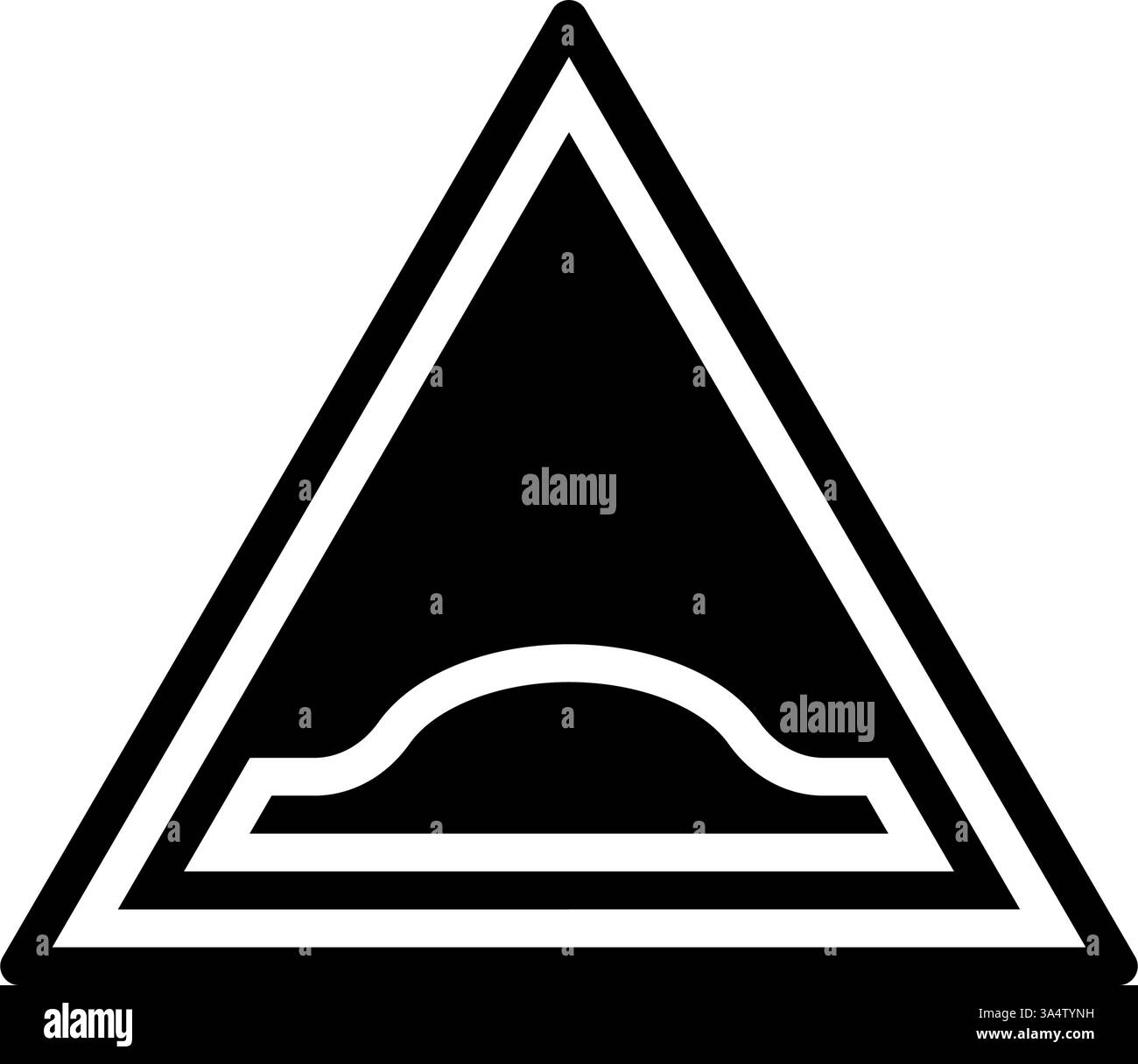 dossi di velocità ostacoli alla guida della vettura illustrazione vettoriale dell'icona glifo Illustrazione Vettoriale
