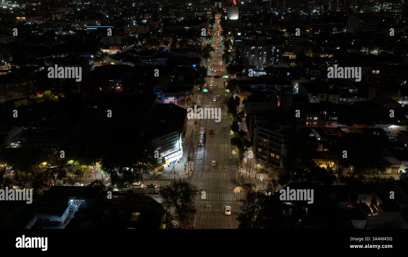 Vista aerea di città del Messico con skyline e Central Avenue Foto Stock