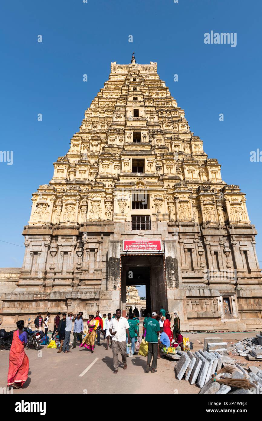 Tempio Virupaksha, Hampi, Karnataka, India Foto Stock