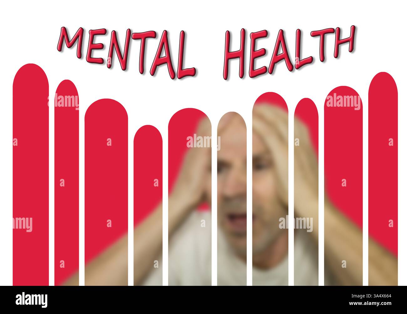 Salute mentale nel mondo moderno. Stress e malattie psichiche Foto Stock