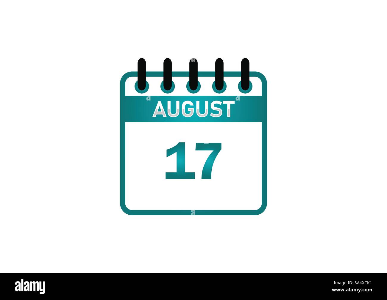 17 agosto immagine calendario – eventi, festività e osservanze speciali Illustrazione Vettoriale