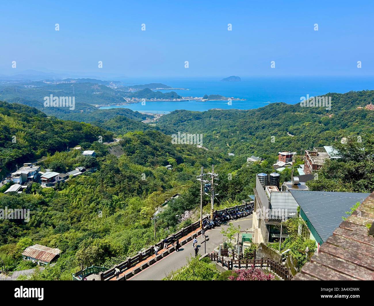 Jiufen, Taiwan, paesaggi in montagna, Scenic rurale , area turistica, parco naturale - Immagine stock catturata con smartphone