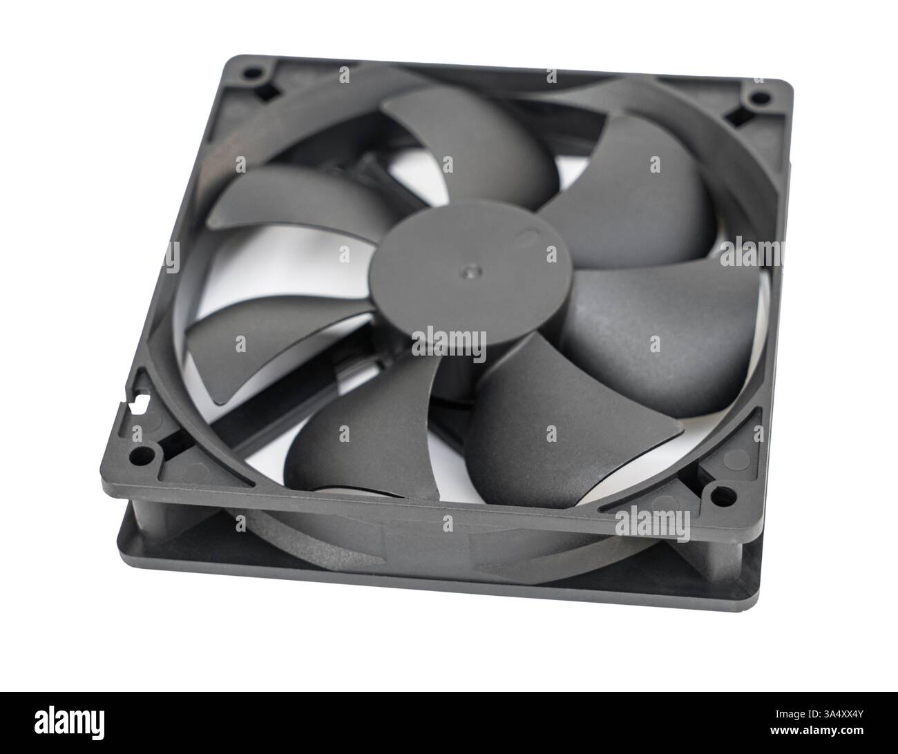 nuova ventola del computer su sfondo bianco isolato Foto Stock