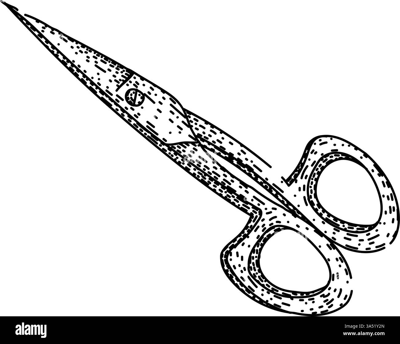 lame forbici disegnano un vettore disegnato a mano Illustrazione Vettoriale