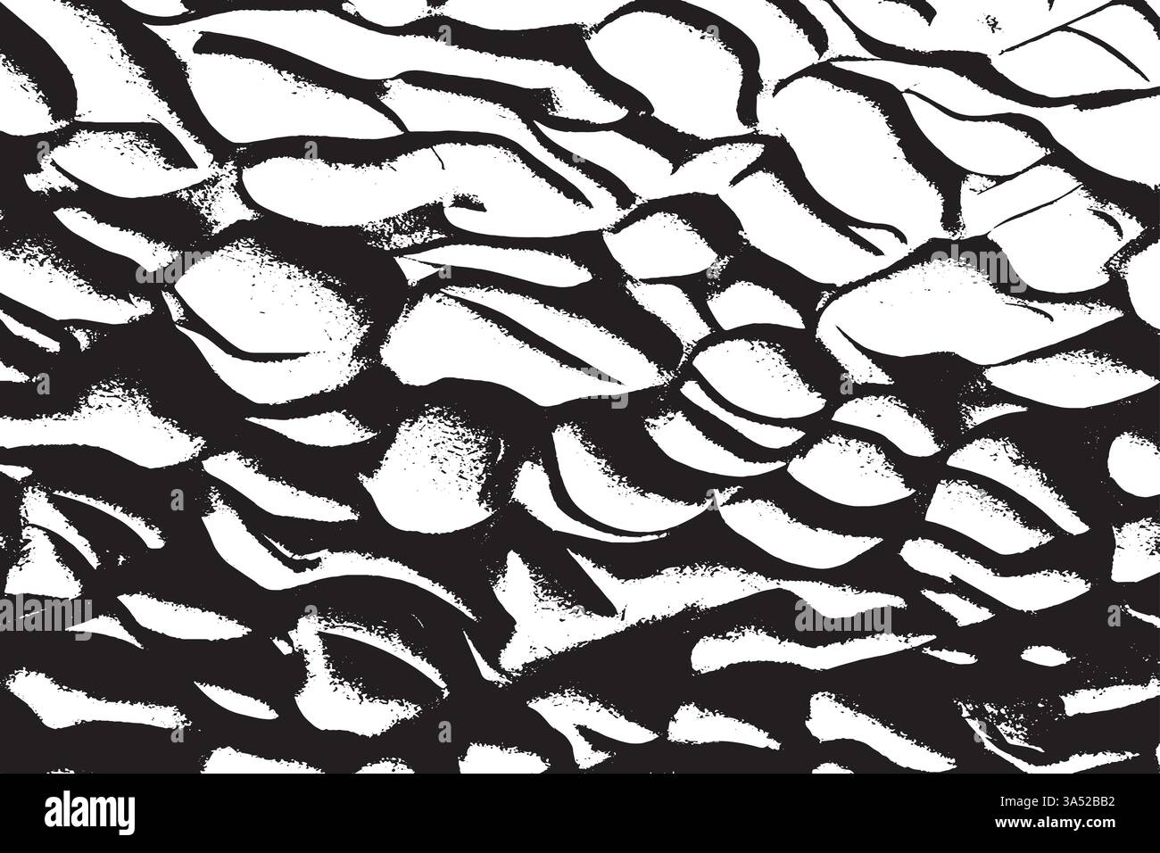 motivo nero senza cuciture su sfondo bianco, motivo di pelle animale senza cuciture Illustrazione Vettoriale
