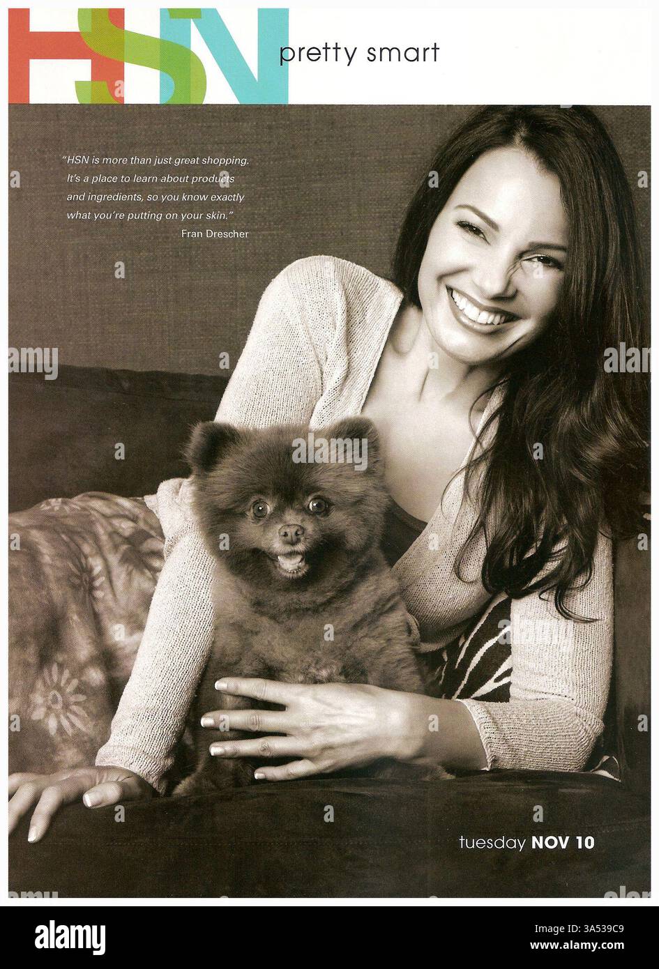 2010 annuncio a stampa di Fran Drescher per Home Shopping Network HSN Foto Stock