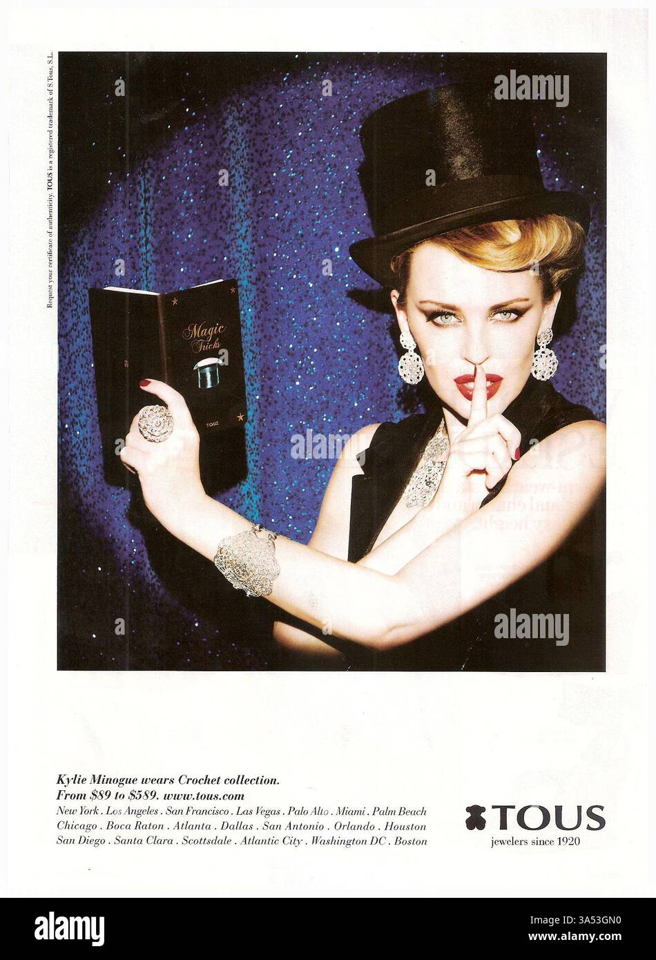 2010 Kylie Minogue - annuncio Tous Crochet Collection Foto Stock