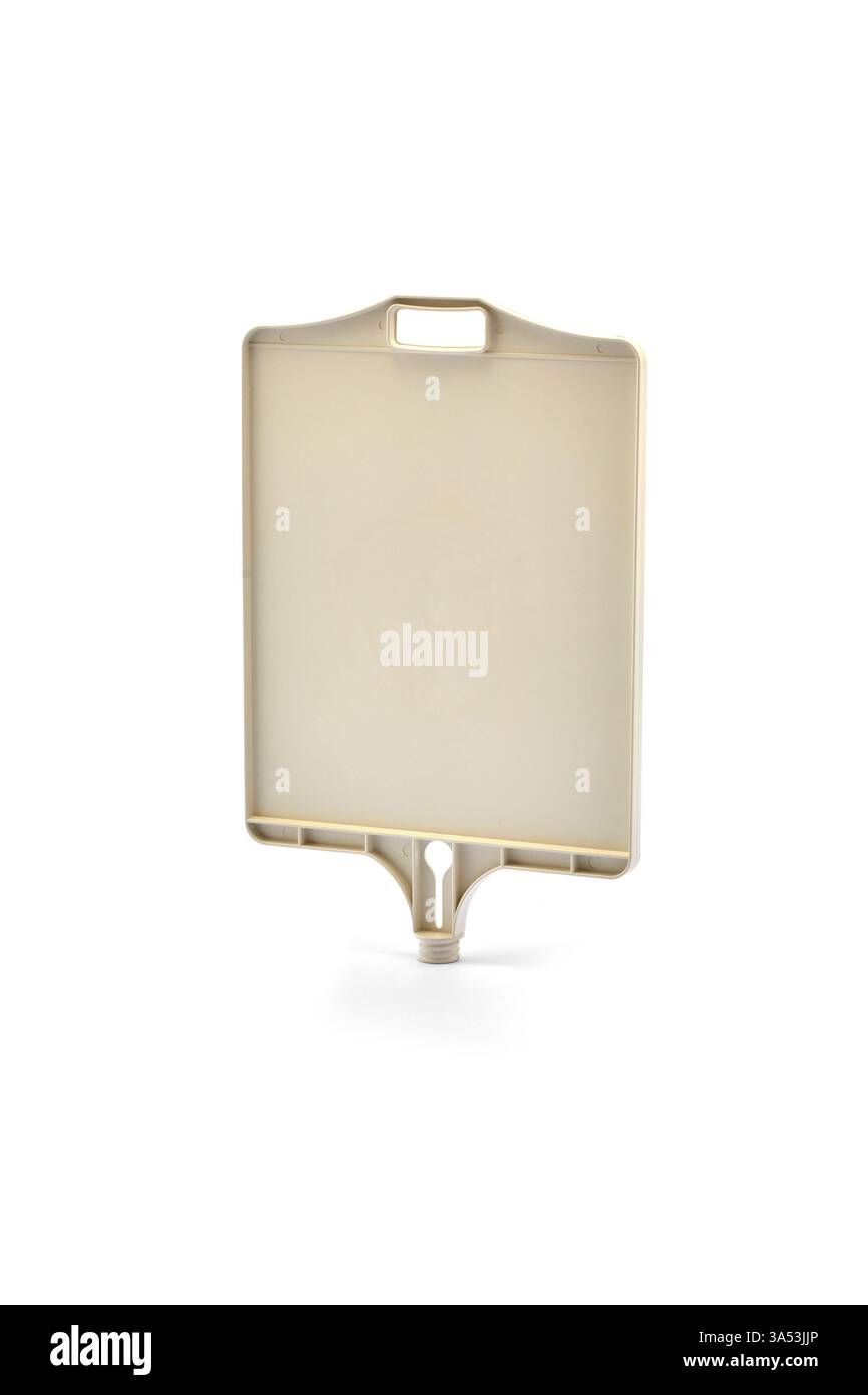 Espositore in plastica versatile e pratico per segnaletica, che mostra in modo efficiente i tuoi messaggi in modo pulito e professionale per vari eventi Foto Stock