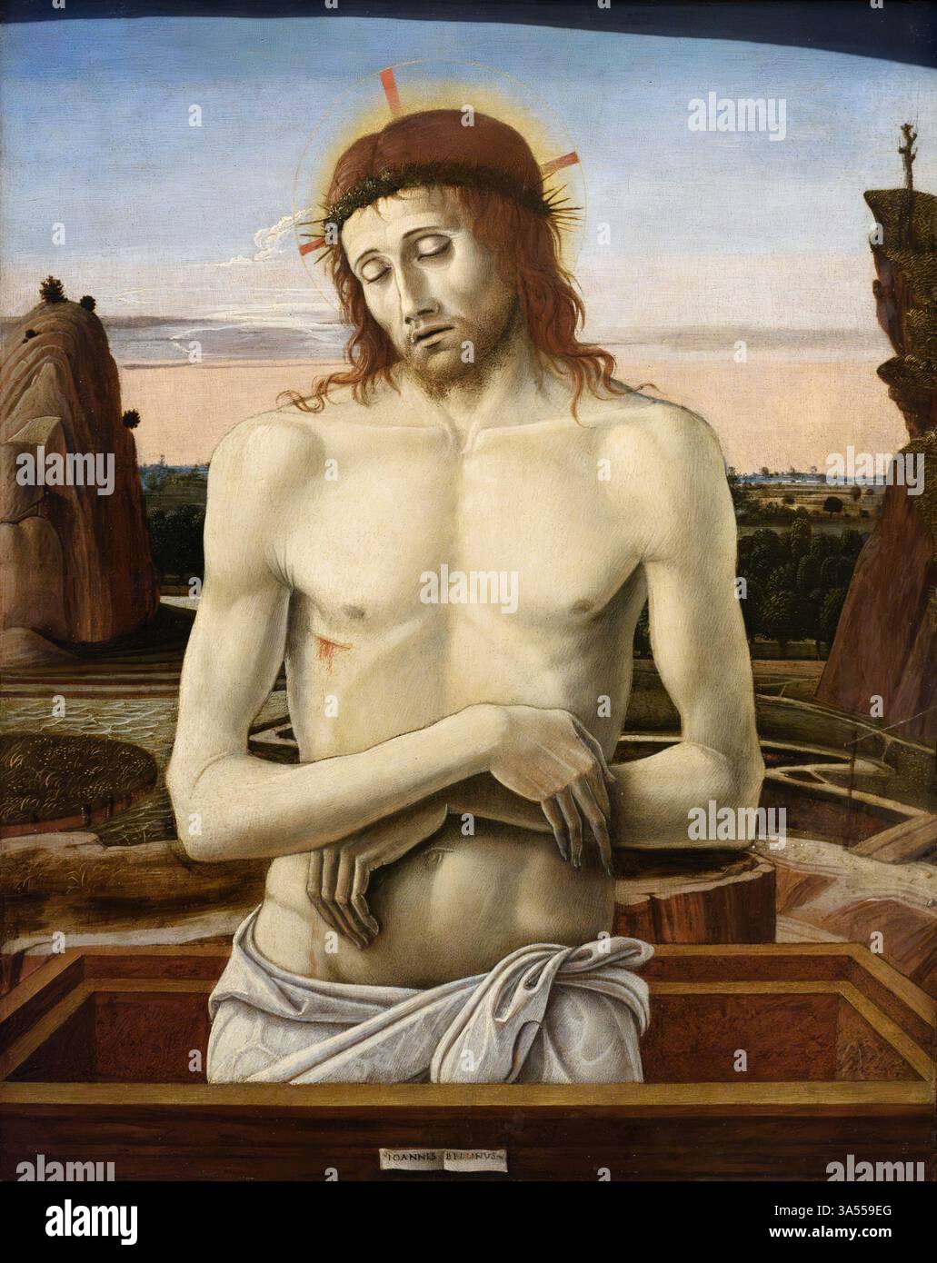 Giovanni Bellini (ca. 1427 - 1516), Imago Pietatis, ca. 1460/1470. Tempera sul pannello. Fatt. 1587 Foto Stock