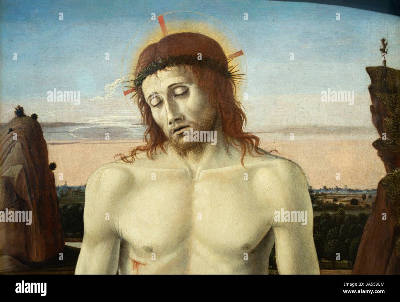 Giovanni Bellini (ca. 1427 - 1516), Imago Pietatis, ca. 1460/1470. Tempera sul pannello. Fatt. 1587 Foto Stock