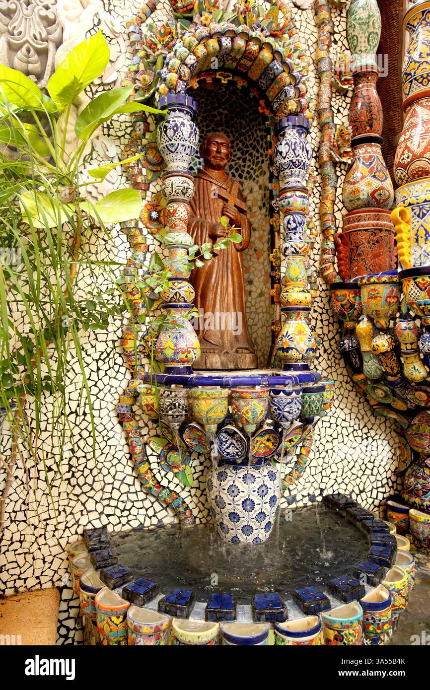 Particolare della Fontana presso il Casona a Valladolid Foto Stock