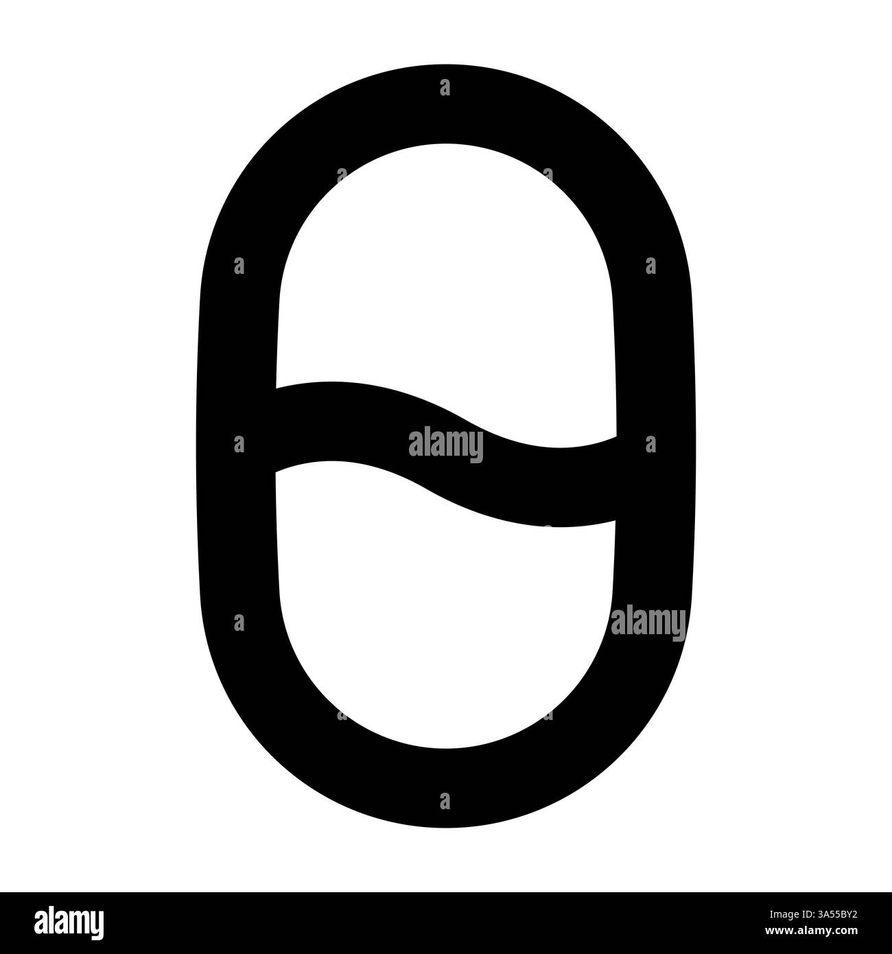 La lettera greca nera theta presenta una superficie centrale ondulata Illustrazione Vettoriale La lettera greca nera theta presenta una superficie centrale ondulata Illustrazione Vettoriale