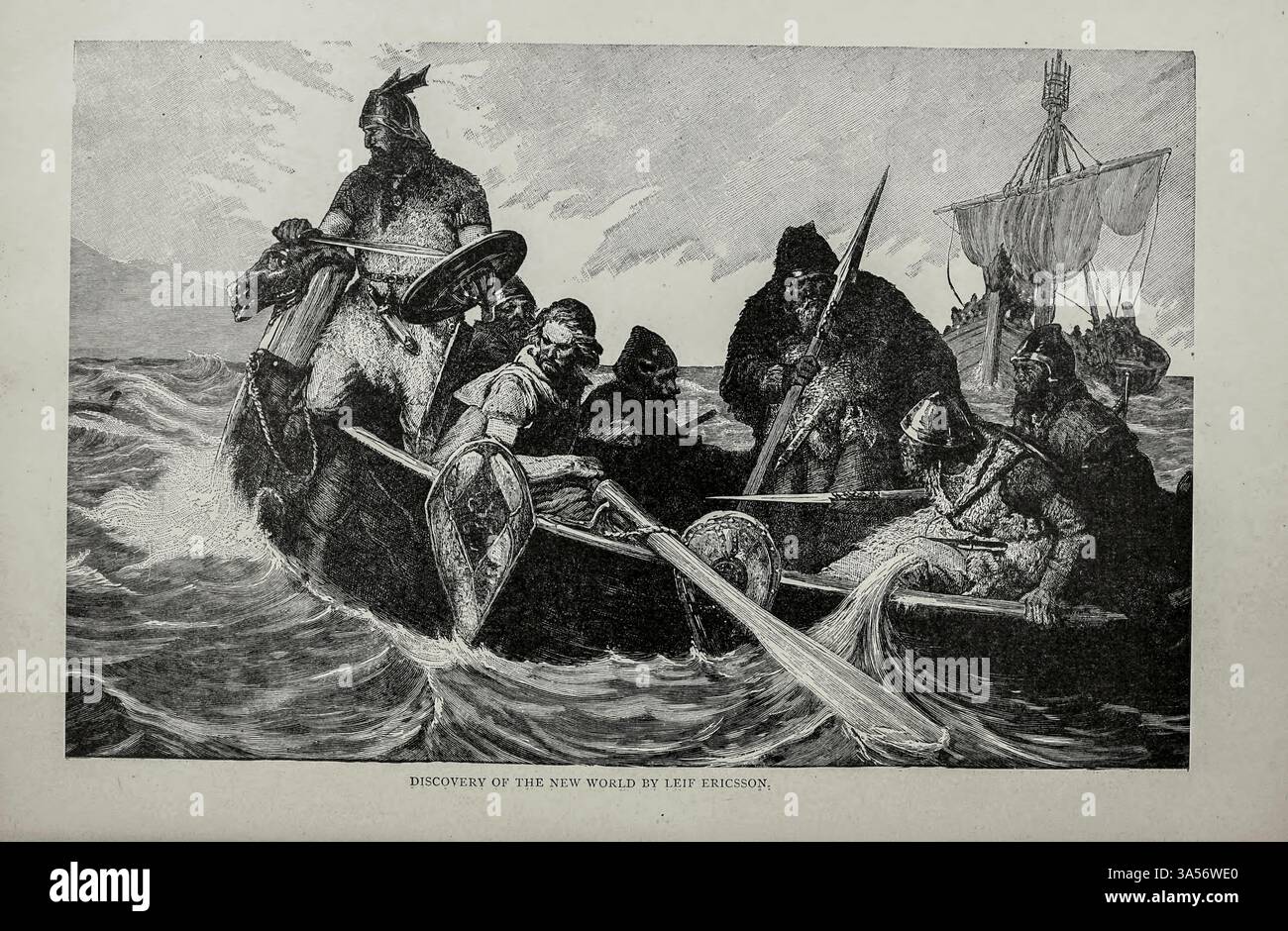 Discovery of the New World di Leif Erikson [qui come Leif Ericsson] gli ariani occidentali LE CORSE NORRENE. Gli islandesi. Dalla storia universale di Ridpath: Un resoconto dell'origine, della condizione primitiva e dello sviluppo etnico delle grandi razze dell'umanità, e dei principali eventi nell'evoluzione e nel progresso della vita civile tra uomini e nazioni, da fonti recenti e autentiche con un'indagine preliminare sull'ora, il luogo e le modalità dell'inizio di Ridpath, John Clark, 1840-1900 volume 5 1897 Foto Stock