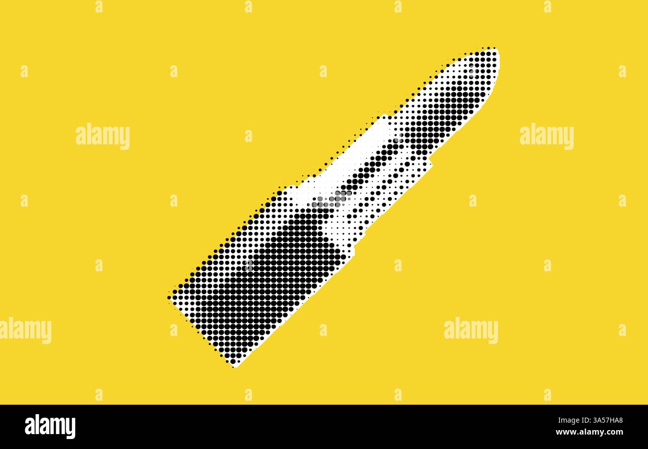 Illustrazione con rossetto stilizzato su sfondo giallo Illustrazione Vettoriale