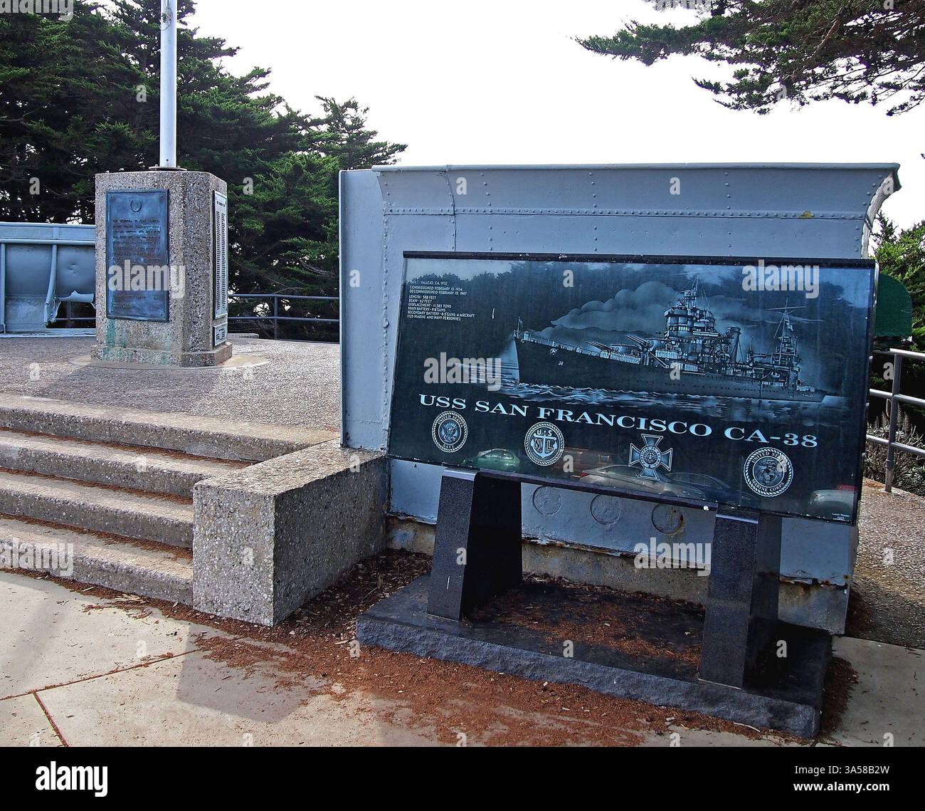 USS San Francisco Naval Battle of Guadalcanal Memorial a San Francisco, California Foto Stock