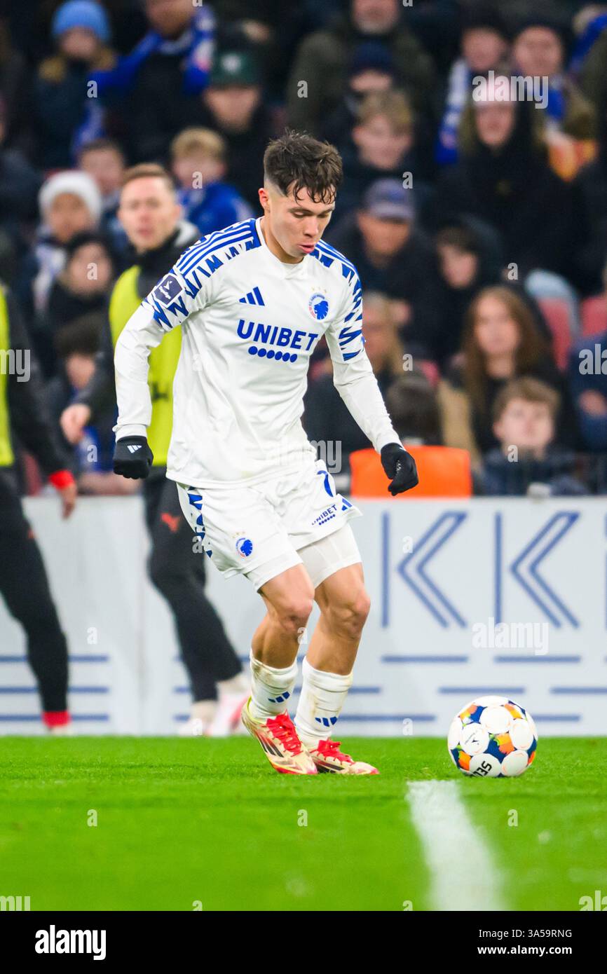 13 (FCK) - Rodrigo Huescas. Superliga: FC København vs FC Midtjylland - 23.02.2025. København, Danmark. 23 febbraio 2025. Regno Unito: Superliga: FC Copen Foto Stock