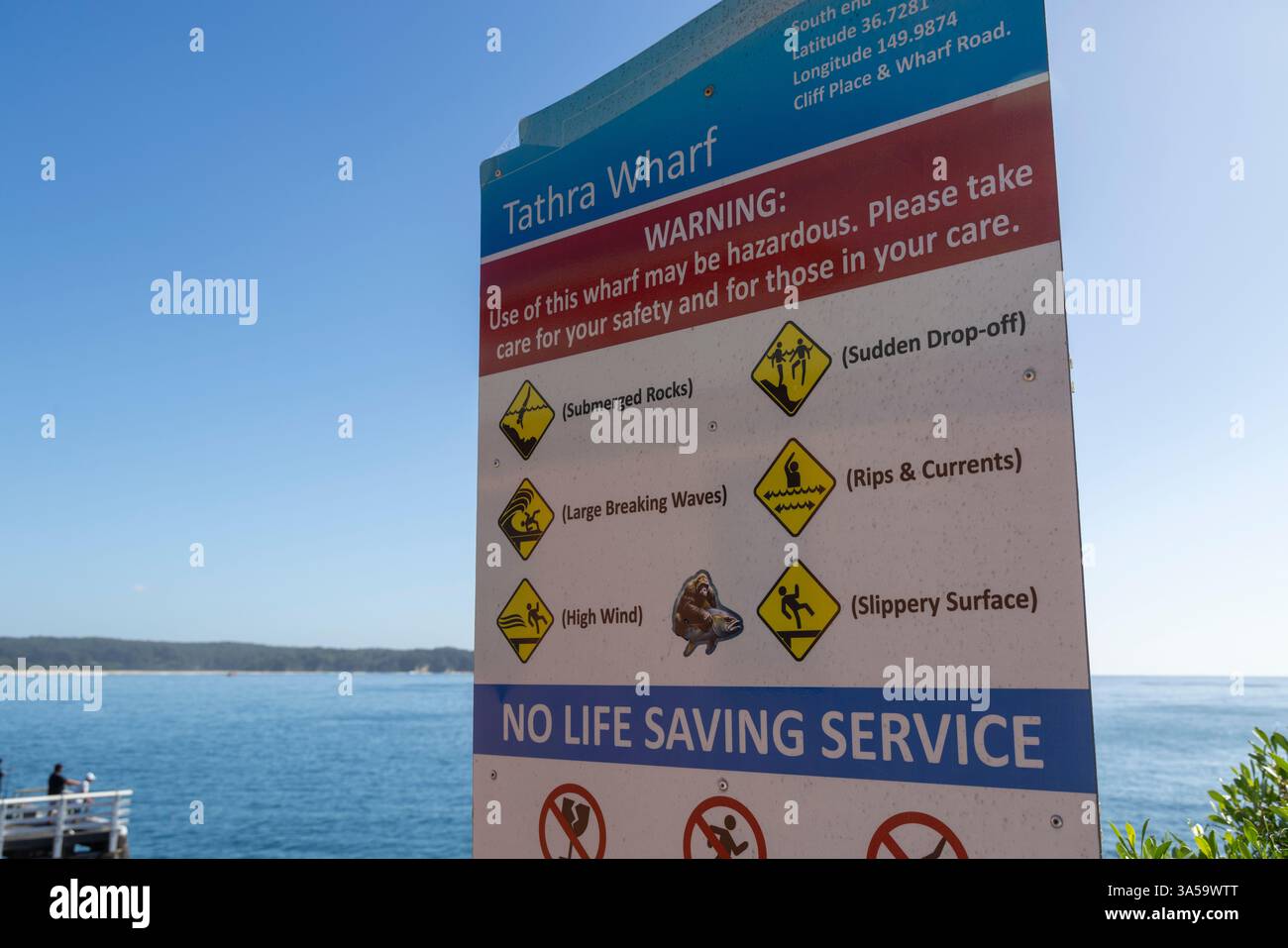 Tathra, città sulla costa meridionale del nuovo Galles del Sud, con il suo patrimonio culturale, il molo e il museo del molo di Tathra, costruito negli anni '1860, Australia, 2025. Foto Stock